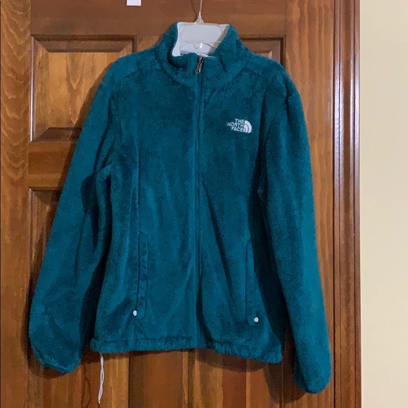 The North Face Jackets & Blazers - North Face blue/green fuzzy jacket